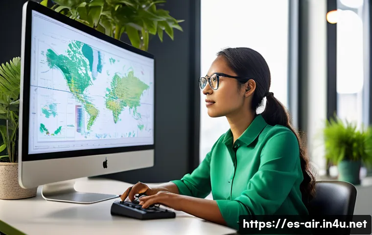 대기환경 실무자를 위한 자료 분석 팁 - **Prompt 1: "Data Analyst for a Greener Future"**
    "A highly focused female environmental data an...